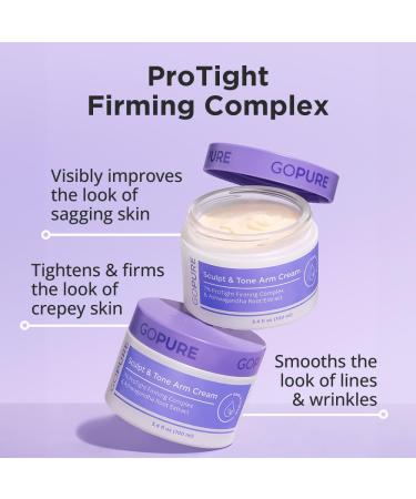 goPure Sculpt & Tone Arm Cream Firming And Tightening Cream For The Arms Smooths The Look Of Wrinkles Deeply Hydrates Firms The Look Of Crepey Texture On The Arms - Buy Online on GoSupps.com