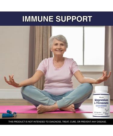 Magnesium L-Threonate | Magnesium Supplements | Magnesiumm Citrate Capsules | l-Threonate Magnesiium - 60 Capsules (Pack 2) - Buy Online on GoSupps.com