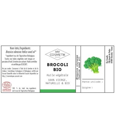 Buy Organic Broccoli Vegetable Oil for Cosmetics - MY COSMETIK - 50 ml | International Shipping Available - Buy Online on GoSupps.com