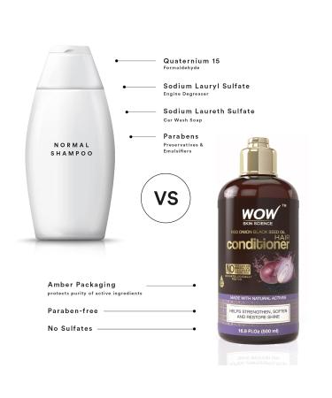 WOW Skin Science Red Onion Black Seed Oil Conditioner 500ml - Nourishing Hair Care | International Shipping Available - Buy Online on GoSupps.com