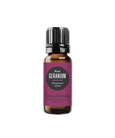 Edens Garden Geranium- Rose Essential Oil- 100% Pure Premium Grade Undiluted Natural Therapeutic Aromatherapy The Best for Diffuser Face Candle Hair 10 ml (.33 fl oz) Geranium Rose 0.33 Fl Oz (Pack of 1)
