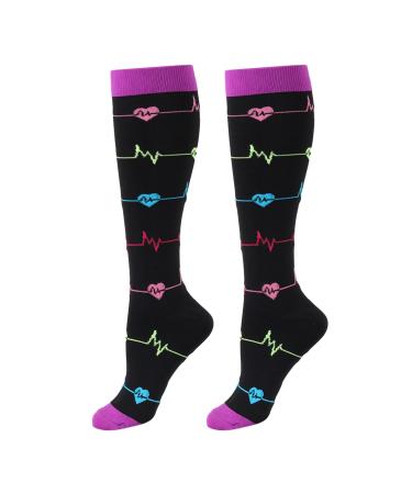 Wide Calf Compression Socks for Women Men Plus Size Compression Socks Knee High Stockings Support Circulation