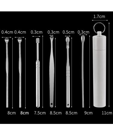 2sets Ear Wax Pickers Stainless Steel Spiral Earpick Wax Remover Curette Earpick Cleaner Spoon Ear Care Tools with Box (Color : Plastic Storage Box) - Buy Online on GoSupps.com
