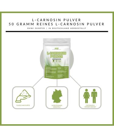 Buy DDN L-Carnosine Powder - 50g Pure Vegan Carnosine for Optimal Health | International Shipping - Buy Online on GoSupps.com