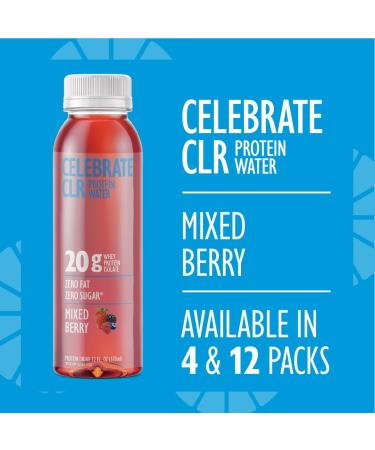 Celebrate Vitamins Celebrate CLR Whey Isolate Protein Water Mixed Berry - 20g Protein Ready to Drink - Gluten Free and Sugar Free - For Post Bariatric Surgery Patients 12 Pack Mixed Berry 12 Fl Oz (Pack of 12) - Buy Online on GoSupps.com