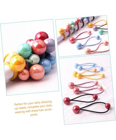 minkissy 28 Pairs Headband Color Hair Tie Hair Ponytail Girl Hair Ties Elastic Hair Bands Hair Ties for Girls Ponytail Holders Girls Hair Rope Hair Balls for Girls Hair Hair Rope Bead - Buy Online on GoSupps.com