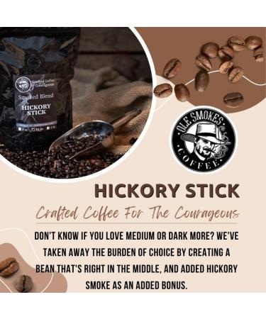 OLE Smokes Coffee | Whole Bean Coffee | Medium Dark Roast | Smoked Blend | Hickory Stick | 12 OZ Bag | Pack of 1 - Buy Online on GoSupps.com