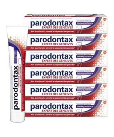 Parodontax toothpaste for daily care helps against bleeding gums improved taste 6 x 75 ml - Buy Online on GoSupps.com