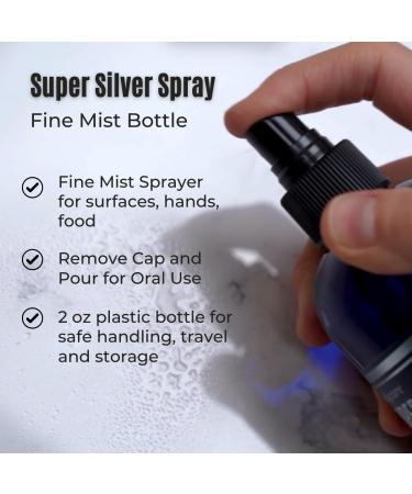Super Silver Spray Deodorant & Sanitizer 2 oz | Natural Alcohol-Free All-Day Freshness | Safe for Skin Clothes & Surfaces - Buy Online on GoSupps.com