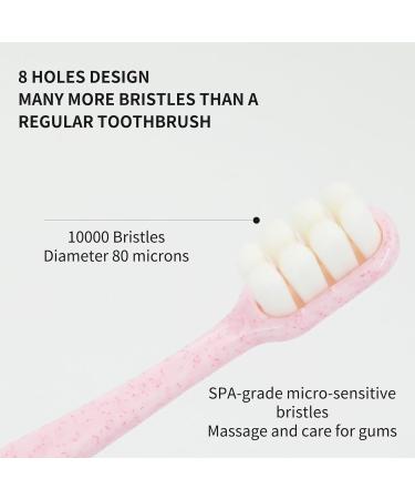Soft Toothbrush with 10 000 Bristles - Extra Soft for Sensitive Teeth & Gums | 4 Pack - Individually Packaged - Buy Online on GoSupps.com