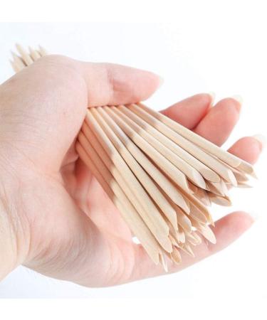 Natury Nails 50 Pieces Orange Wooden Sticks 11 cm for Manicures Pedicures Nail Art and Crafts - Buy Online on GoSupps.com