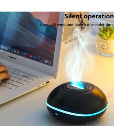 Wavata Flames Aroma Diffuser - 7-Color Essential Oil Humidifier for Kids Home Office & Yoga with Automatic Shut-Off (Black) - Buy Online on GoSupps.com