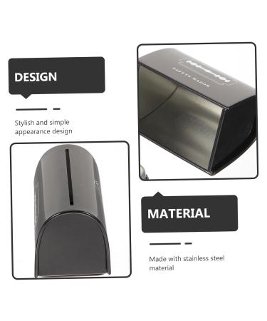 Minkissy Razor Blade Disposal Container - Stainless Steel Storage Box for Barber & Shaving Blades - Safe & Secure Blade Disposal - Buy Online on GoSupps.com