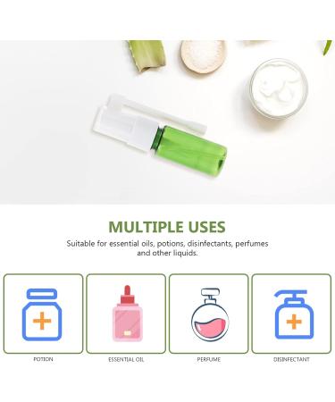 Hemoton 10 Pack Refillable Nasal Spray Bottles 15 ml - Empty Nasal Sprayers for Travel - Green 9x2.4x2.4 cm - Buy Online on GoSupps.com