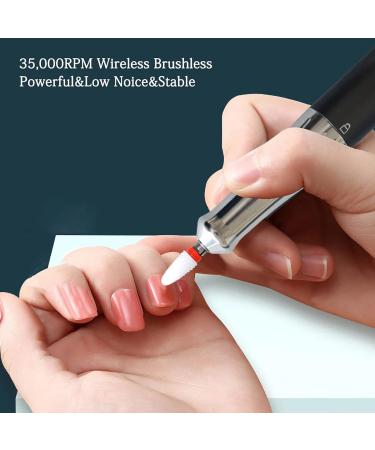 Portable Nail Drill Machine 35000RPM Rechargeable Smart LCD Display Electric Nail Files Drill Tool Kit Adjustable Speed for Manicure Pedicure for Acrylic Gel Natural Nails Pink - Buy Online on GoSupps.com