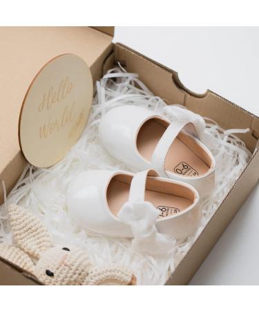Sonsage Infant Baby Girls Bowknot Mary Jane Soft Anti-Slip Princess Flats - White (0-6 Months) - Buy Online on GoSupps.com