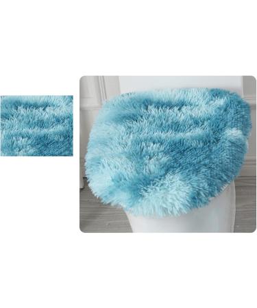 Buy Lifup Non-Slip Shaggy Bathroom Carpet Set - 3-Piece Contour Mat & Tie-Dye Toilet Seat Cover in Blue | Fluffy & Stylish Bath Mats for Luxury Comfort - International Shipping Available - Buy Online on GoSupps.com
