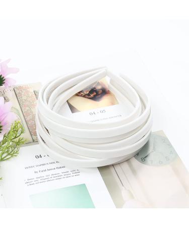 Lawie 20 Pack White Thin Hard Plastic Headband Hairbands for Women Girl DIY Crafting - Buy Online on GoSupps.com