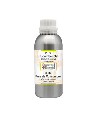 Greenwood Essential Pure Cucumber Oil (Cucumis sativus) Pure Therapeutic Grade Cold Pressed 300ml (10 oz)