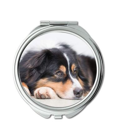 Mirror Travel Mirror Dog Thoughtful Quiet Relaxed Cute Pocket Mirror portable mirror
