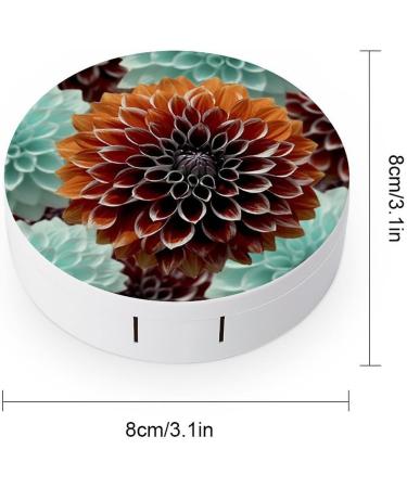 Buy Dahlia Flower Portable Travel Contact Lens Case | Stylish & Durable Storage Box for Eyewear - Buy Online on GoSupps.com