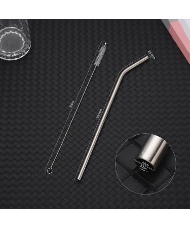 Knadgbft 7Pcs 300mm Stainless Steel Straws Metal Colors Fits 40 Oz Reusable Ecofriendly Plus Cleaning Brush - Buy Online on GoSupps.com