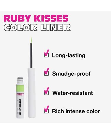 Ruby Kisses Neon Green Liquid Eyeliner - Water Resistant, Long Lasting - 3 ml - Buy Online on GoSupps.com