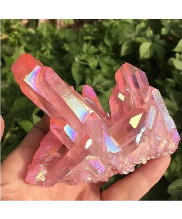 Crystal 250-300g Natural Crystal Quartz Cluster pinkl Specimen Electroplating Coated Reiki Stone Home Decoration Craft ERTEYIN - Buy Online on GoSupps.com