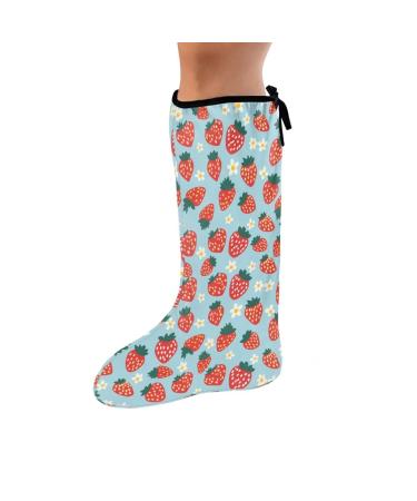 LedBack Strawberry Leg Cast Cover for Foot Cast Scratcher for Leg Cast Covers Fashion Decorative Leg Sleeves Bandage Protector Size S Strawberry Small
