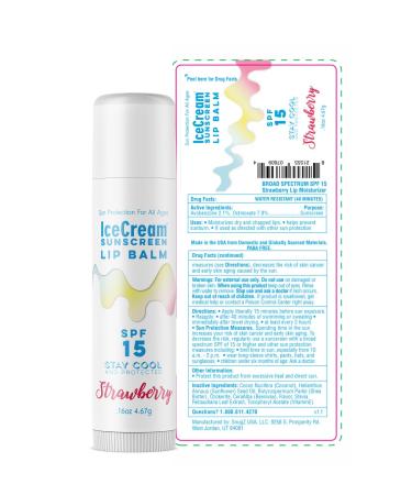 IceCream Sunscreen Lip Balms Sunburn Shield Lip Moisturizer Water-Resistant Sunblock for Lips Lip Care for All Ages Cruelty-Free & Sulfate-Free 4.5g Vanilla & Strawberry (Pack of 2) Vanilla & Chocolate 1 Count (Pack  - Buy Online on GoSupps.com
