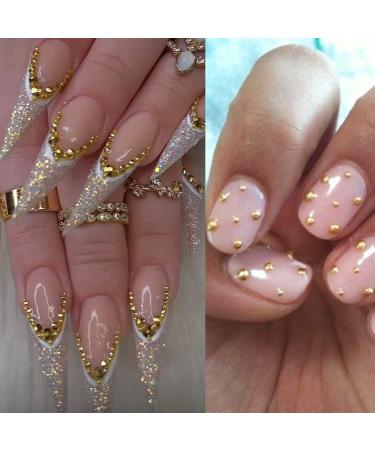 Face Pearl Gems Nail Rhinestone Stickers 2800 PCS - 4 Sheets - Gold | 3D Self Adhesive Temporary Tattoo Dots for Women - Festival Bling Crystal Jewels for Eyes, Hair, Body - Buy Online on GoSupps.com