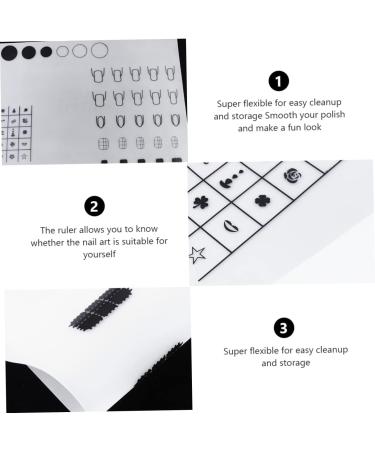 HAPINARY Nail Art Soft Silicone Pad Silicone Stamping Plate Nail Polish Practice Pad Nail Art Stamping Mat Nail Sticker Guide Nails Silicone Mat Manicure Mat 38x29cm White - Buy Online on GoSupps.com