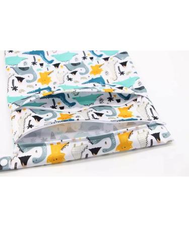 Trasun Waterproof Diaper Pockets - Wet & Dry Winding Bag for Toddlers | Travel Gym Beach & Pool Organizer (Blue5) - Buy Online on GoSupps.com