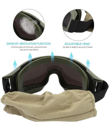 Soluptanisu Tactical Airsoft Glasses - Anti-Fog Military Eye Protection for Paintball & Ski (Green) - Buy Online on GoSupps.com