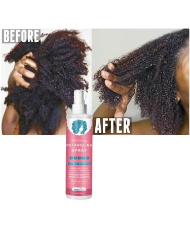 NatuCurl Moisturising Detangling Hair Spray for Curly Hair - With Castor Oil & Shea Butter - Promotes Hair Growth - For Curly Wavy Frizzy & Damaged Hair - Buy Online on GoSupps.com