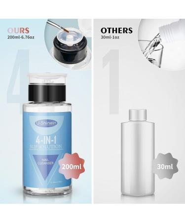 U-Shinein 4-in-1 Poly Gel Nail Slip Solution 200ml Set - Builder Gel, Nail Cleaner, Polish Remover with Nail Brush - Nail Art Must-Have - Buy Online on GoSupps.com