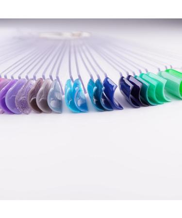 APEX Professional 50-Piece Nail Color Display Ring & Swatch Sticks - Clear Transparent Nail Art Pallet Tips - Buy Online on GoSupps.com