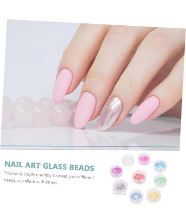 MAGICLULU 9 Boxes Nail Decoration Jewelry Nail Art Beads Kit Nail Beads for Nail Art Nail Gem Beads for Nails Gems for Acrylic Nails Small Beads Nail Jewels Pearl Suite Glass - Buy Online on GoSupps.com