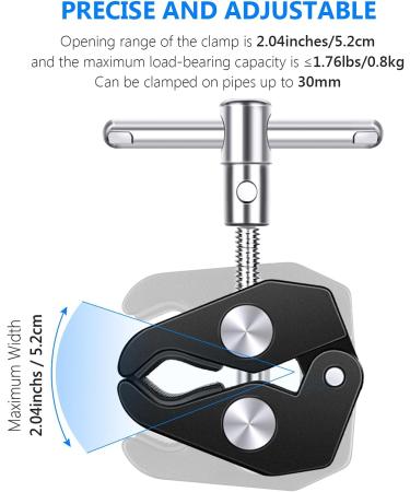 NEEWER Clamp with Adjustable Magic Arm for Flash/LED Light - SmallRig Cage Compatible - 4.4lb Load Capacity - Buy Online on GoSupps.com