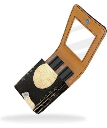 Travel Lipstick Organizer Case | Portable Makeup Bag with Mirror | Bear Moon Forest Tree J004v2prih - Shop Now - Buy Online on GoSupps.com