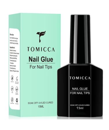 TOMICCA 4-in-1 Gel Nail Glue - Strong, Long-Lasting Adhesive for Acrylic, Gel & Press-On Nails - 15ml - Buy Online on GoSupps.com