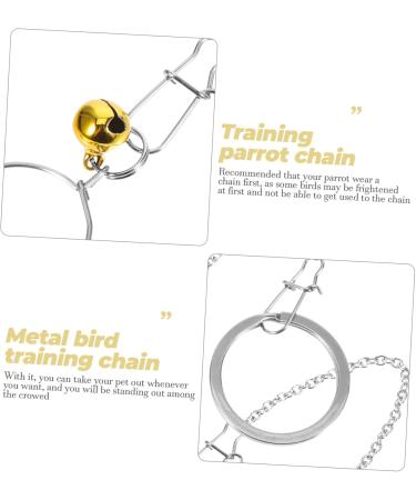 COSMEVIVI 1 Set Parrot Leash Chain Parrot Harness Chain Bird Flying Harness Silver - Buy Online on GoSupps.com