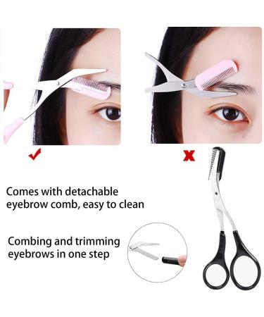 Nalcy Eyebrow Care Set - Stainless Steel Tweezers & Scissors - Eyebrow Trimming & Designing Kit for Men & Women - 2 Sets - International Shipping Available - Buy Online on GoSupps.com