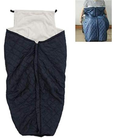 Lightweight Wheelchair Blanket for Legs/Feet Zipper Wheelchair Warmer Cover Blanket for Lower Body Warm Fleece - Perfect for Any Season Blue