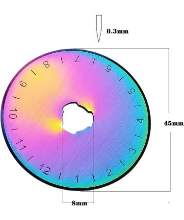 45mm Rotary Cutter Blades - 10 Pack Rainbow Replacement Blades for Fiskars, OLFA, Martelli, Dremel, Truecut - Ideal for Quilting, Scrapbooking, Sewing - SKS-7 Fabric Cutting Refills - Buy Online on GoSupps.com