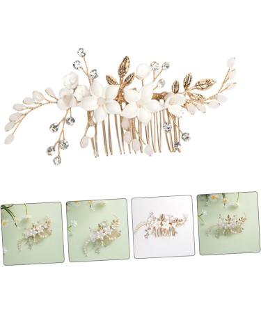 Beavorty Bridal Headwear Hair Accessories for Women Bride Hairpin Hair Side Comb Women Hair Pin Metal Hair Comb Decorative Hair Combs Flower Hair Comb Hair Comb for Bride Girl Headpiece - Buy Online on GoSupps.com