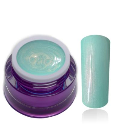 Premium Color Gel Pastel Pearl Fiorello Turquoise Green UV Gel Nail Gel Colorgel 1x5ml (1 Pack)