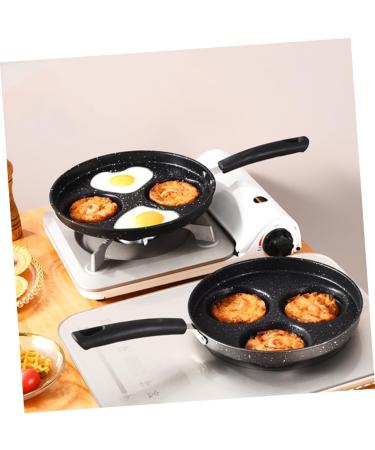 OUNONA 2pcs Breakfast Mini Skillet Crepe Pan Gas Stove Daily Use Frying Pan Nonstick Skillet Pan Burger Steak Pan Handle Pan Egg Frying Pan Mini Egg Pan Stainless Steel Omelet Pan Round 40.8X24.8X3.5CMx2pcs Blackx2pcs - Buy Online on GoSupps.com