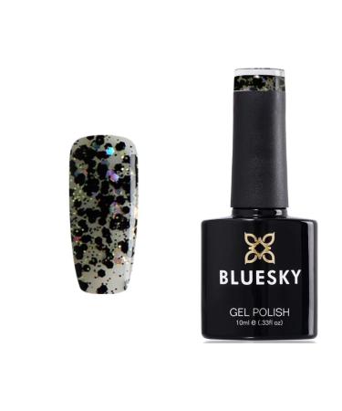 Bluesky BLACK GLITTER HOLOGRAPHIC SP04 ROCK CHICK Nail Gel Polish UV LED Soak Off
