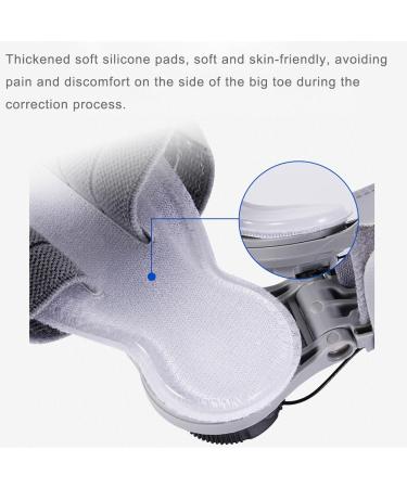 Bunion Corrector for Women & Men | Adjustable Bunion Splint with Soft Silicone Pad for Big Toe Relief - White Black Buckle - Buy Online on GoSupps.com